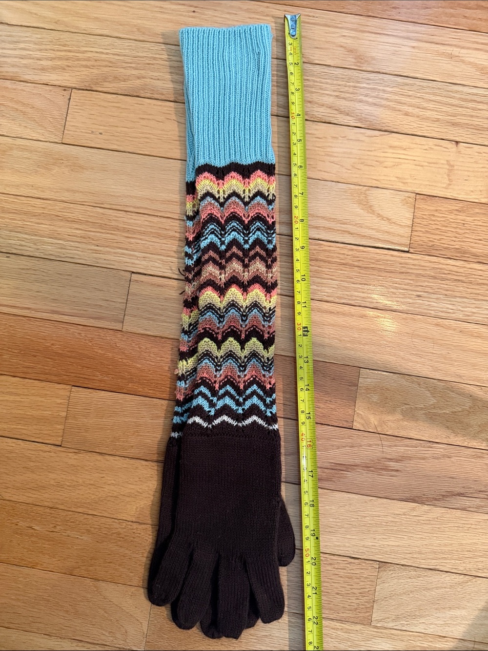 Missoni for Target Blue, Brown & Multicolor Knit Gloves